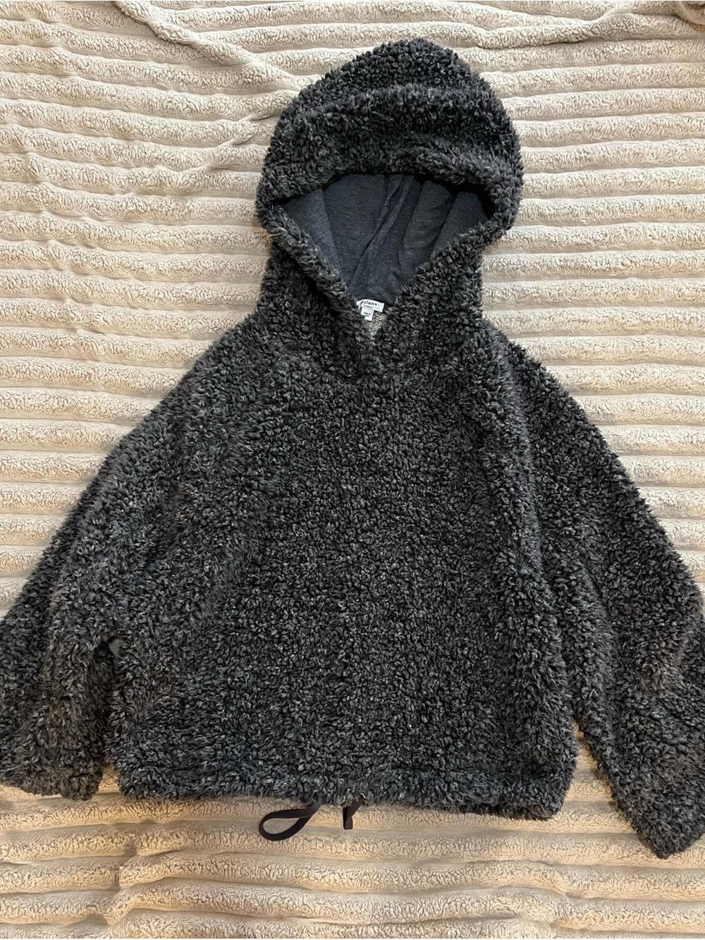 dylan Plush Sherpa Hoodie - Charcoal Gray